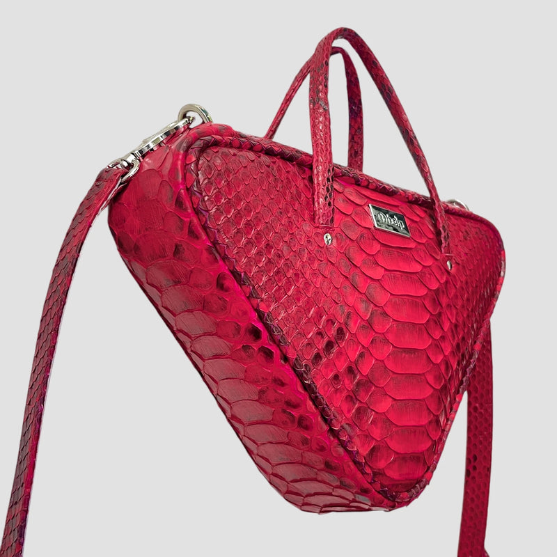 Python leather bag