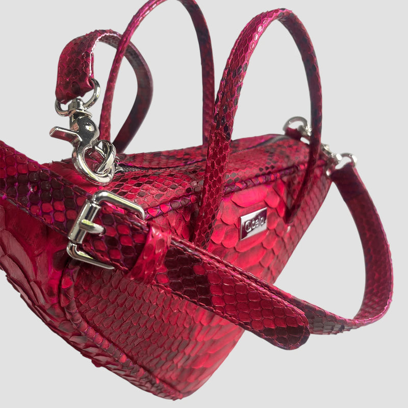 Python leather bag