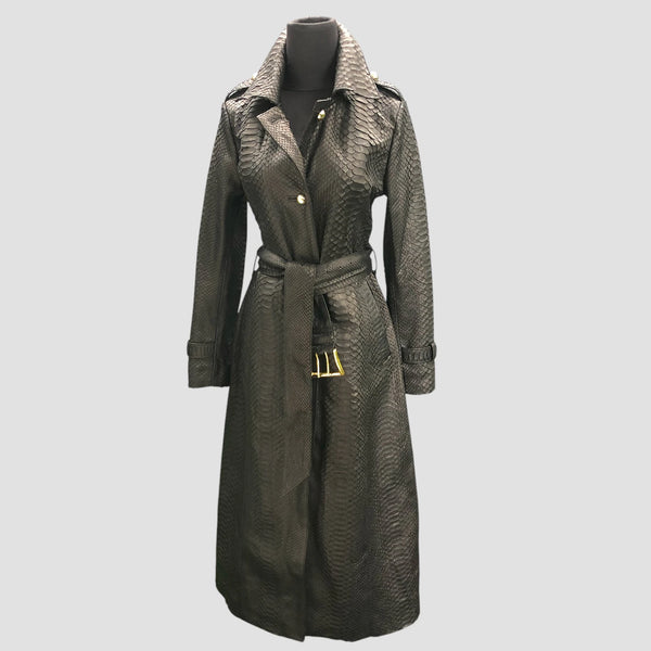 PYTHON LEATHER COAT