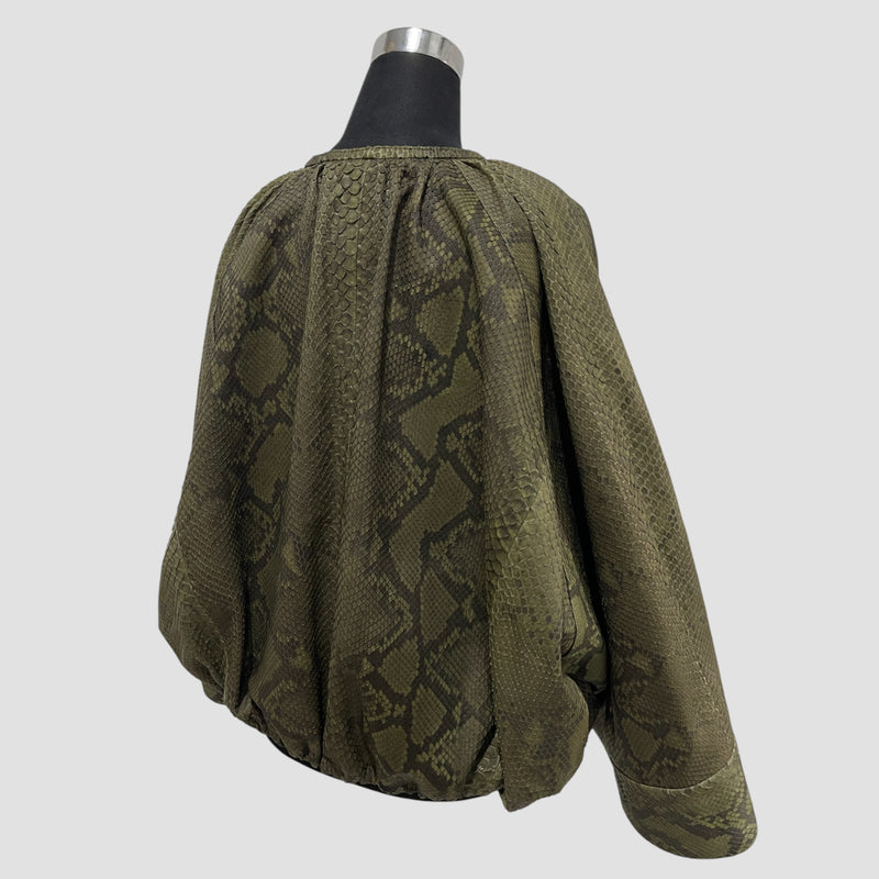 Python leather jacket