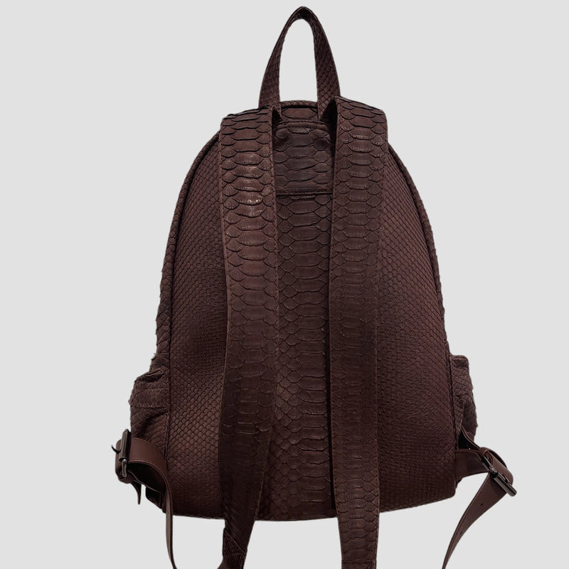 Python leather backpack