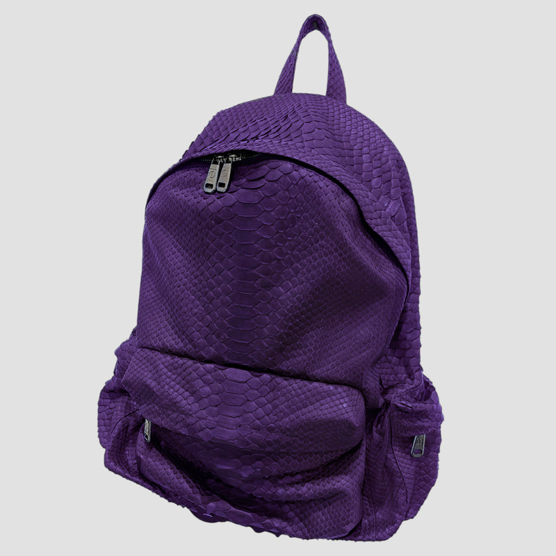 Python leather backpack