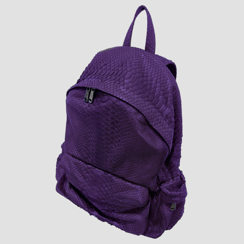 Python leather backpack