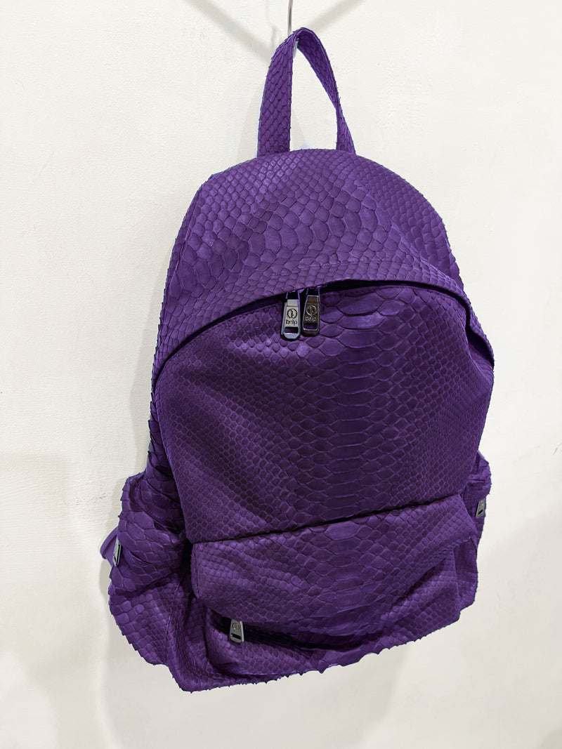 Python leather backpack