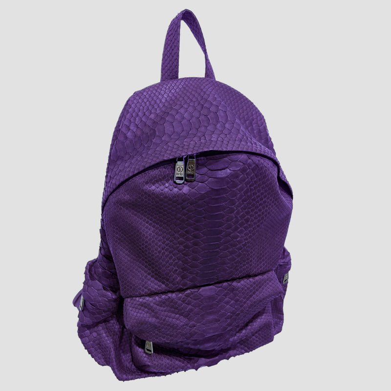 Python leather backpack