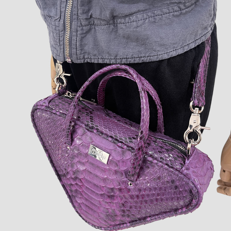 Python leather bag
