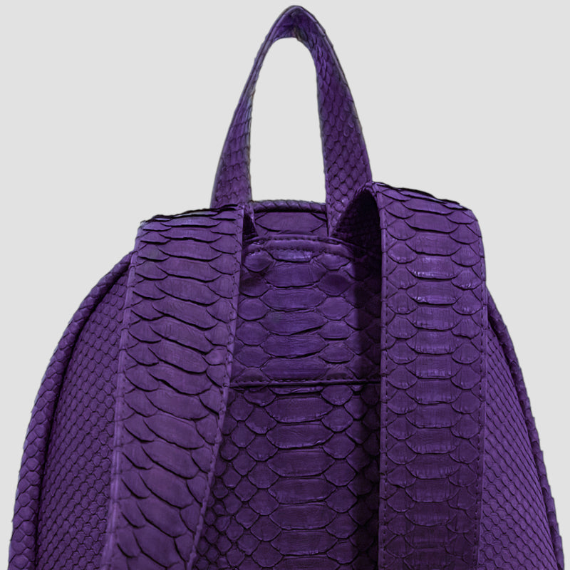 Python leather backpack
