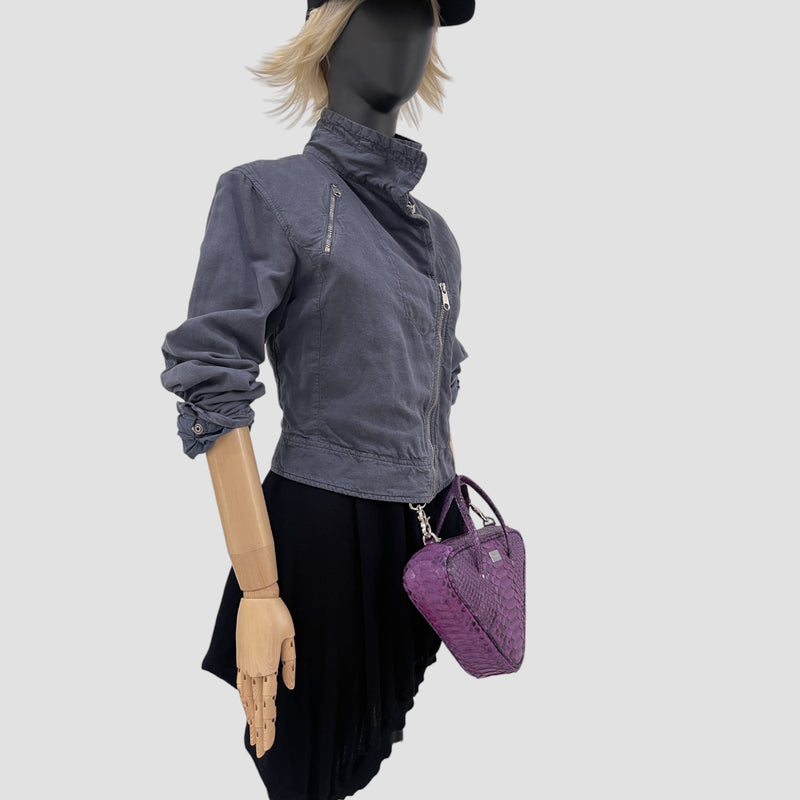 Python leather bag