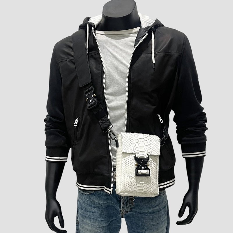 Python leather bag