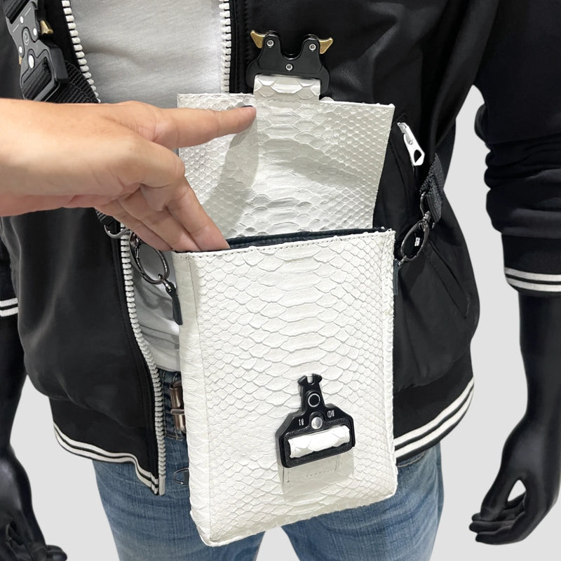 Python leather bag