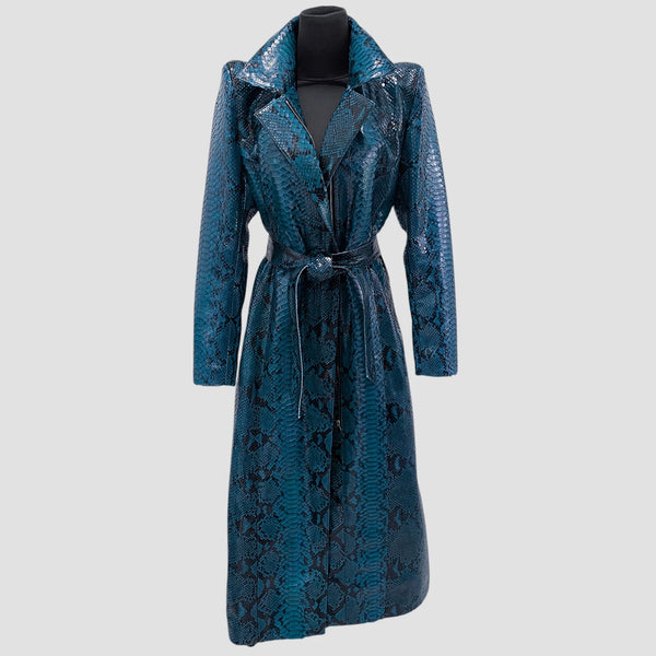 PYTHON LEATHER COAT