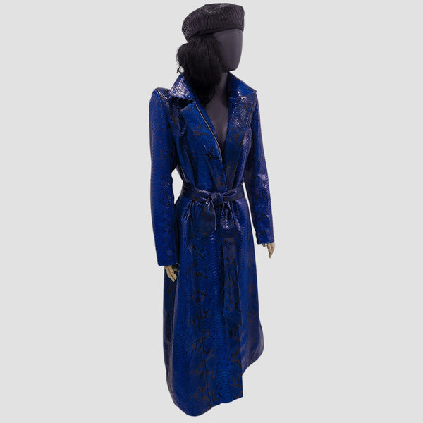 PYTHON LEATHER COAT