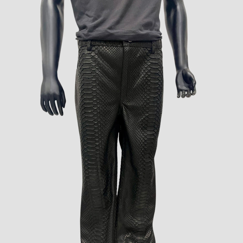 King python leather pants