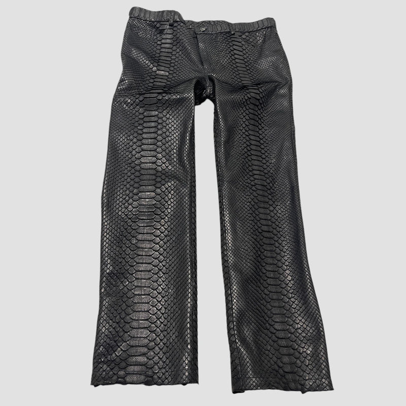 King python leather pants