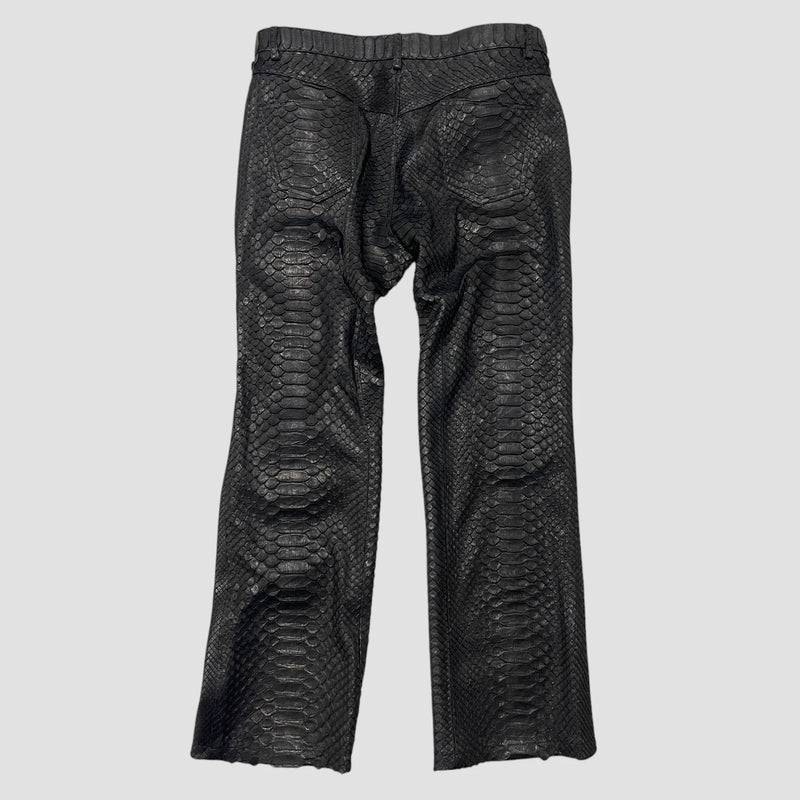 King python leather pants