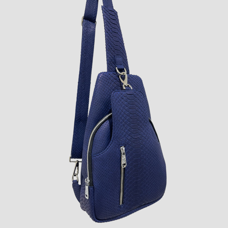 Python leather backpack