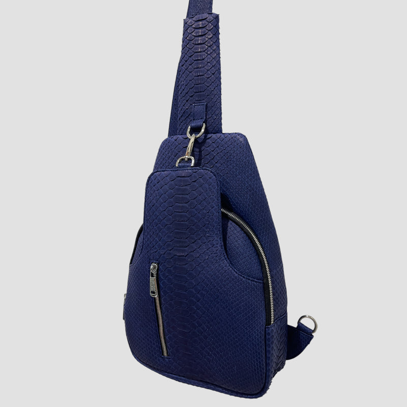 Python leather backpack