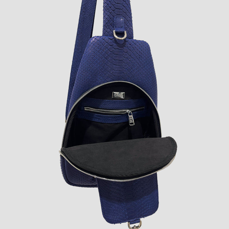 Python leather backpack