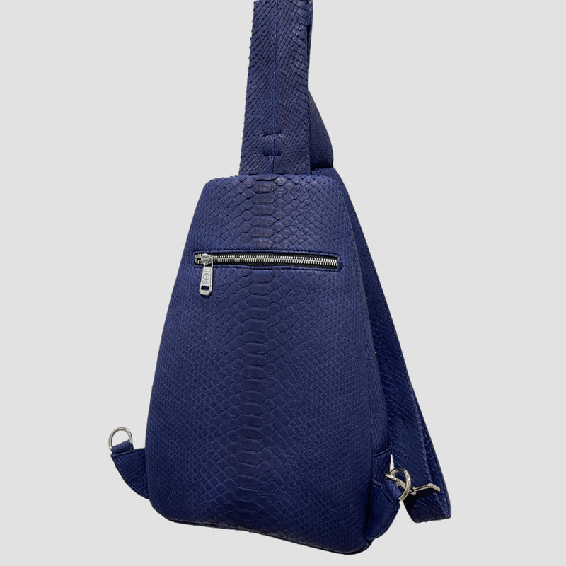 Python leather backpack