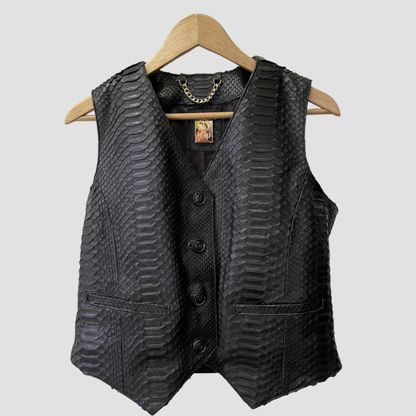 PYTHON LEATHER VEST