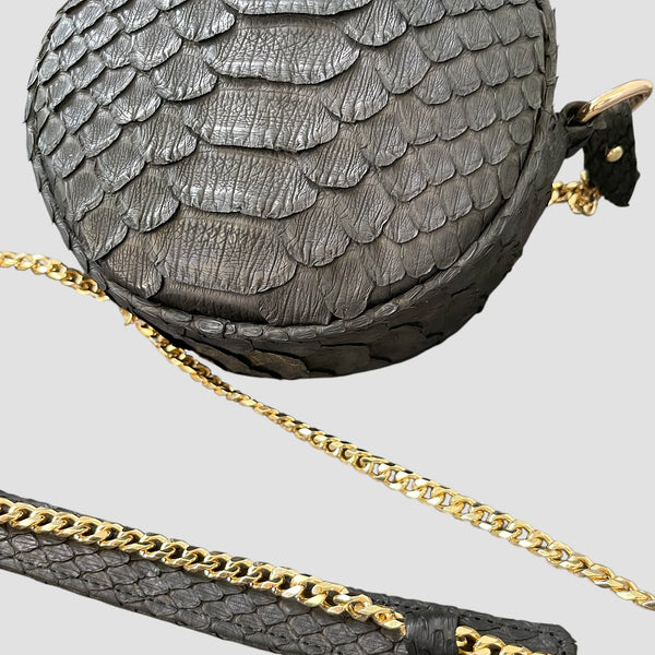 DRAGON PYTHON LEATHER BAG