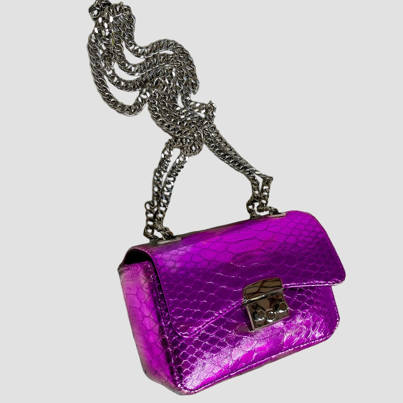 Python leather bag