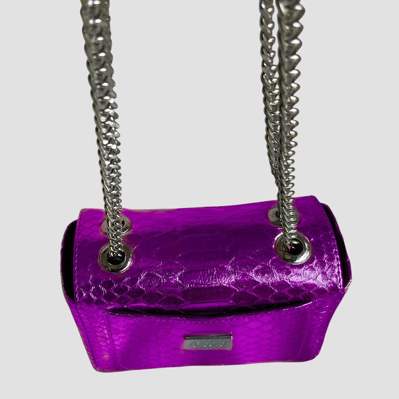 Python leather bag