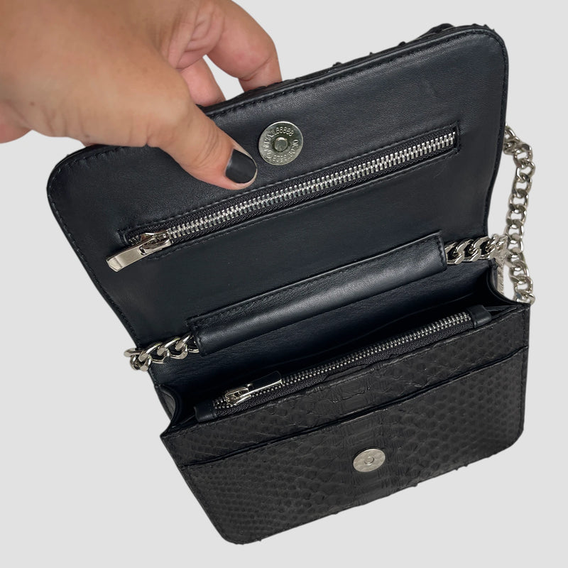 Python leather bag