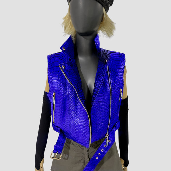 PYTHON LEATHER VEST
