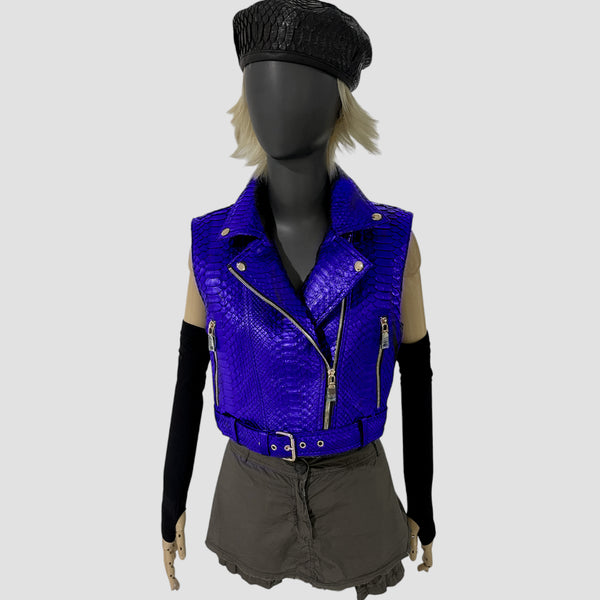 PYTHON LEATHER VEST