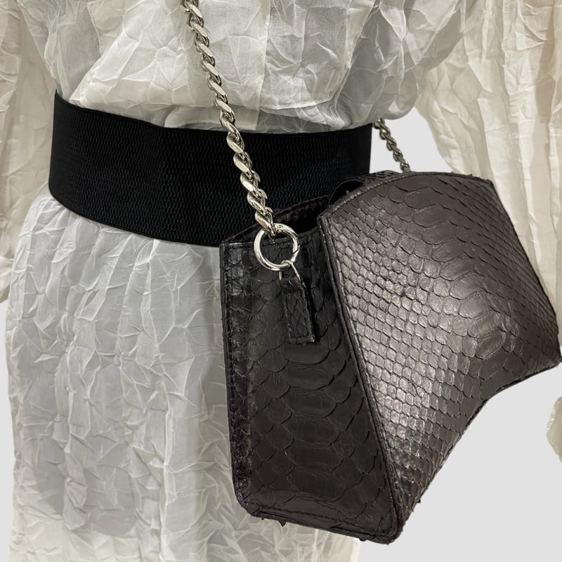 Python leather bag