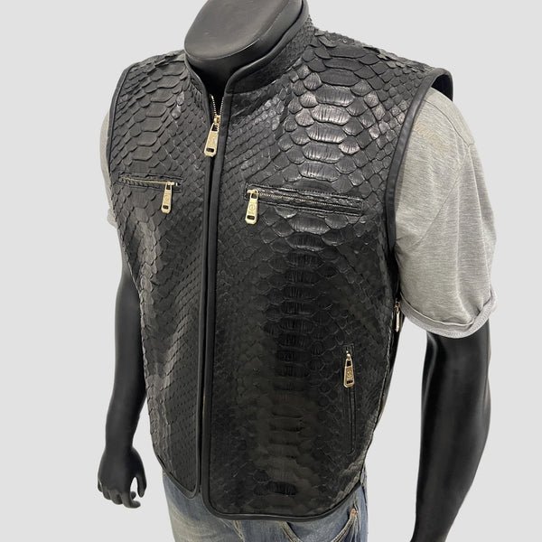 KING PYTHON LEATHER VEST