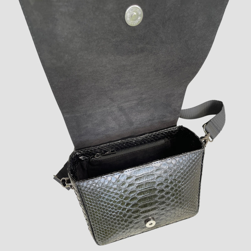 Python leather bag