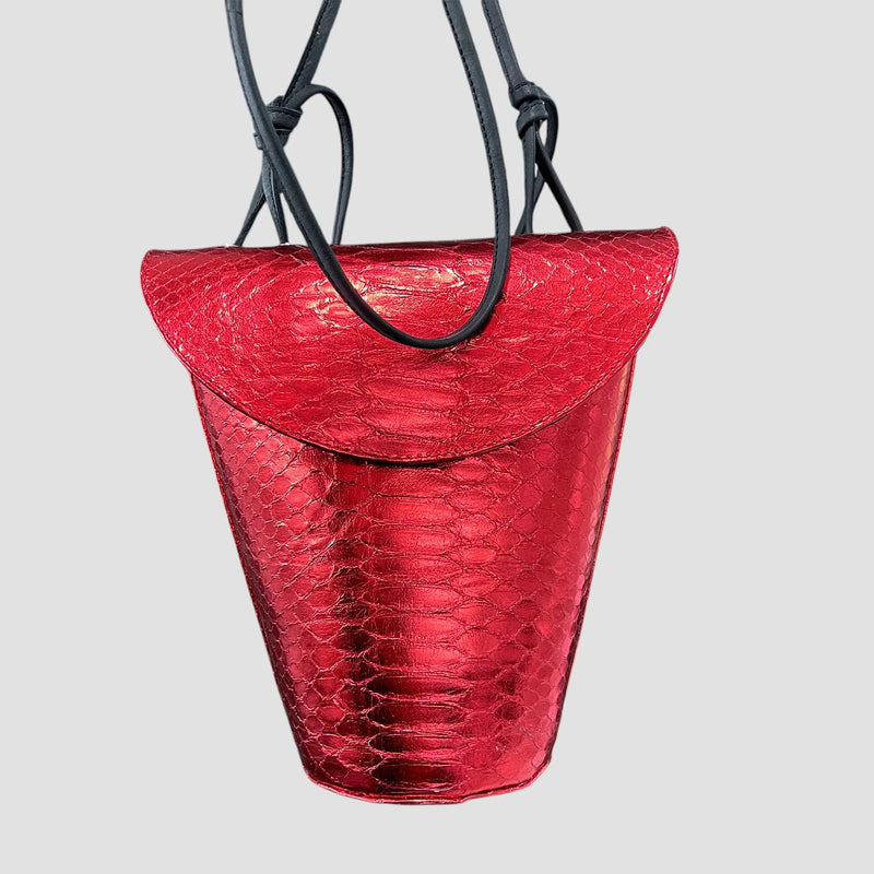 Python leather bag