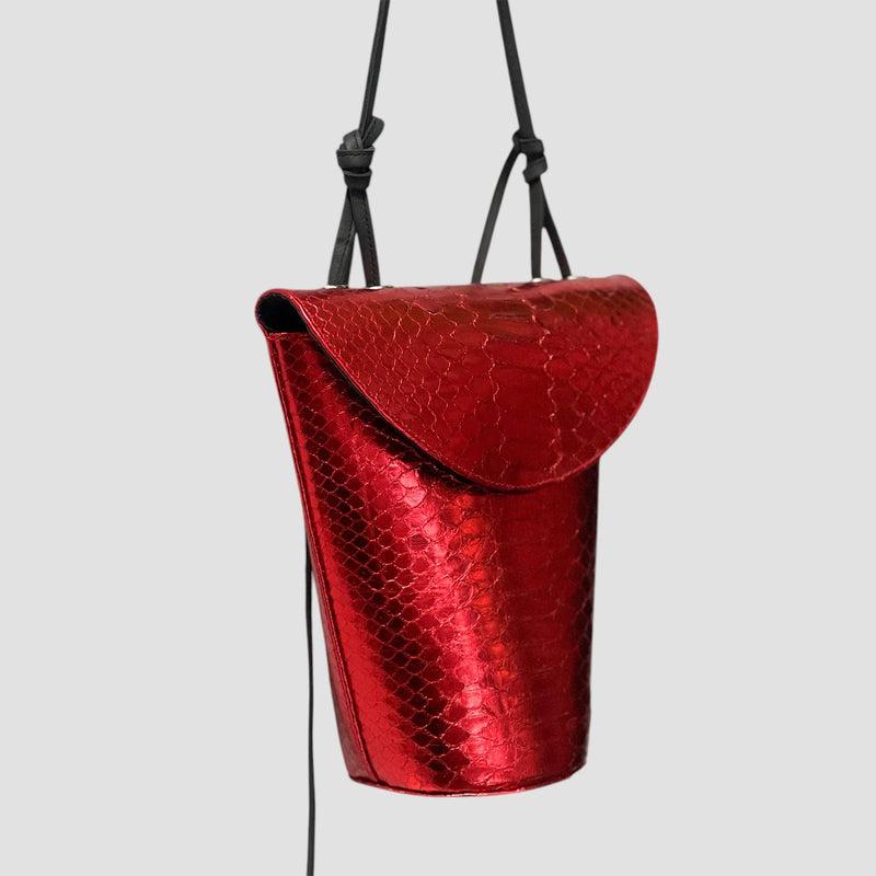 Python leather bag