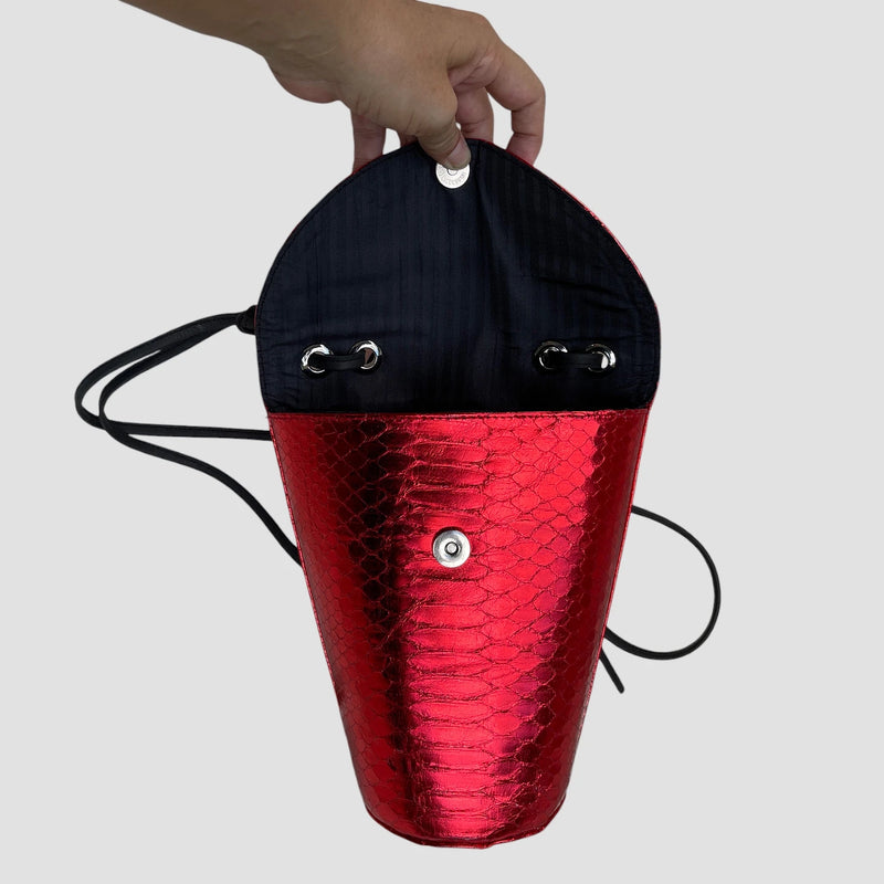 Python leather bag