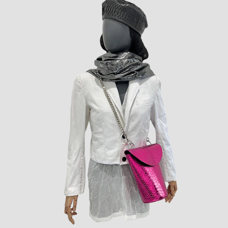Python leather bag