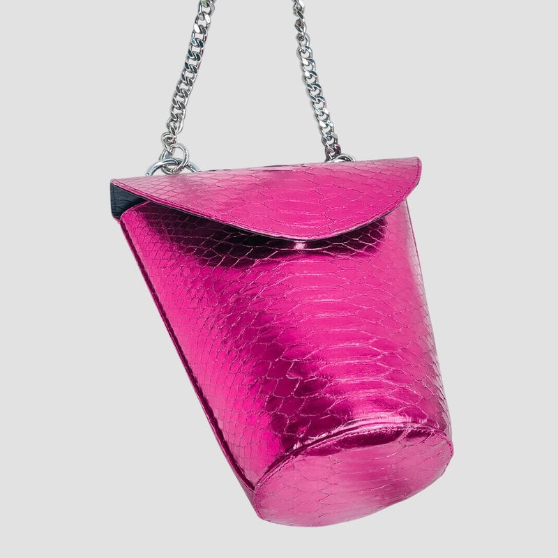 Python leather bag