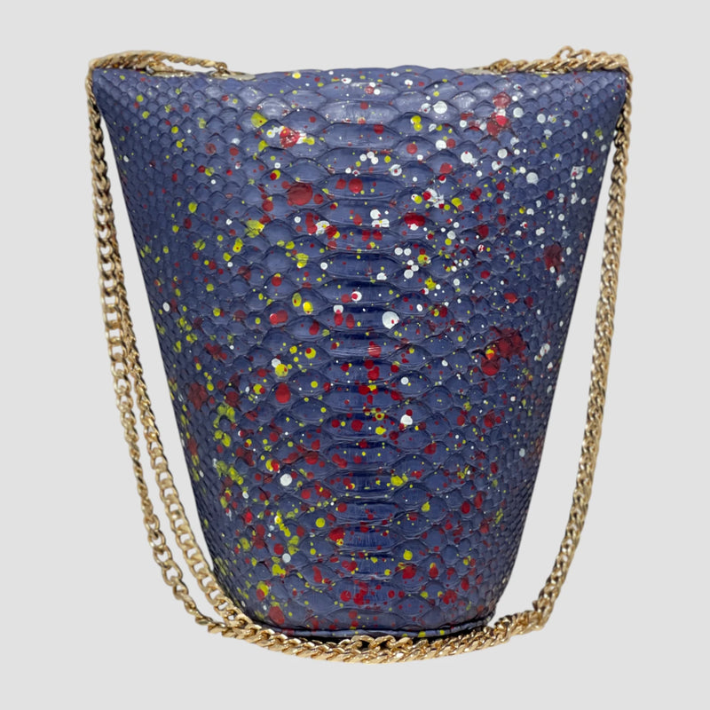Python leather bag