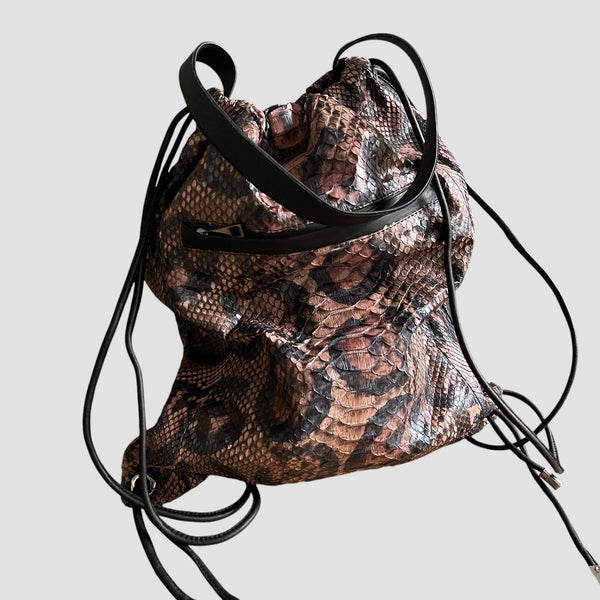 PYTHON LEATHER BACKPACK