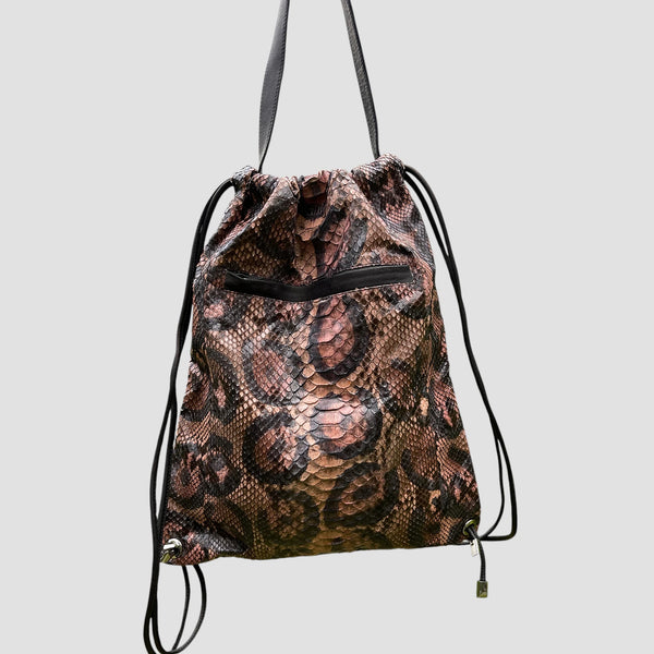PYTHON LEATHER BACKPACK