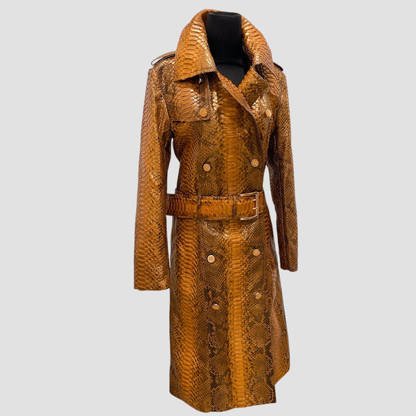 PYTHON LEATHER COAT