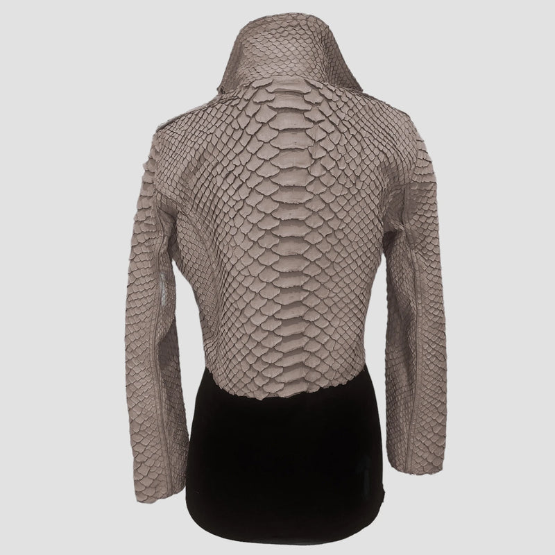 King python leather biker jacket