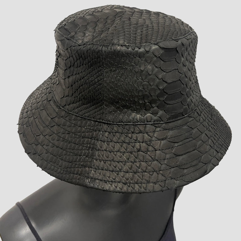 Python leather hat