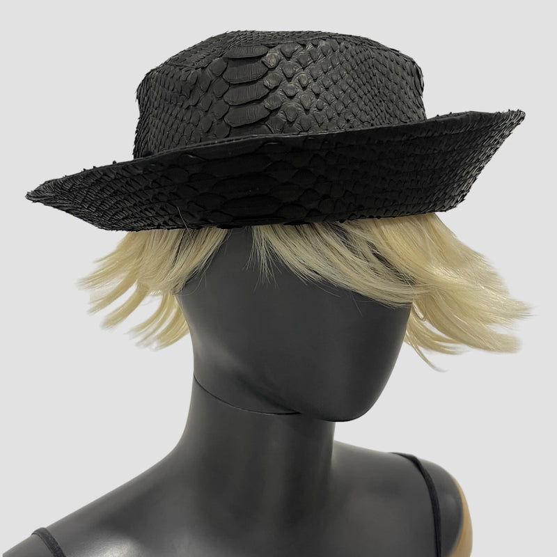 Python leather hat