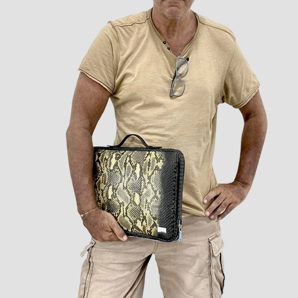 PYTHON LEATHER BRIEFCASE