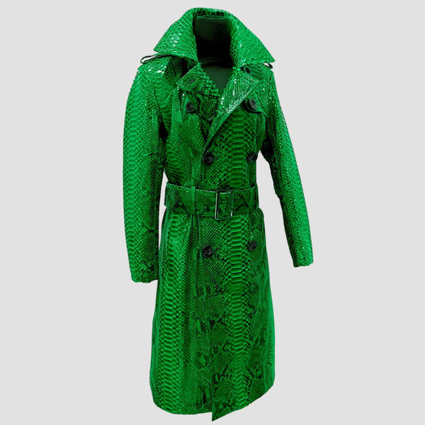 PYTHON LEATHER COAT