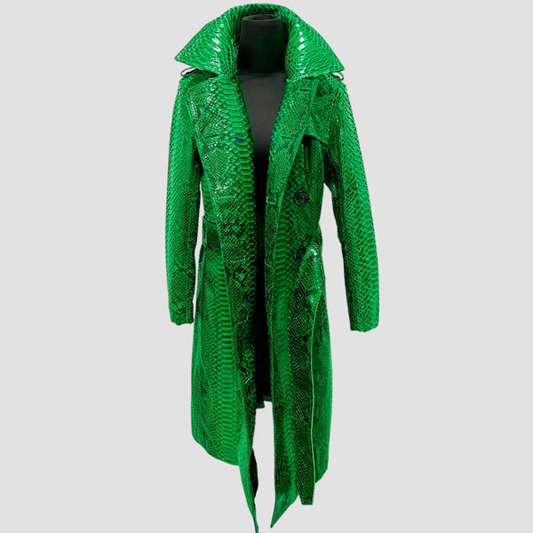 PYTHON LEATHER COAT