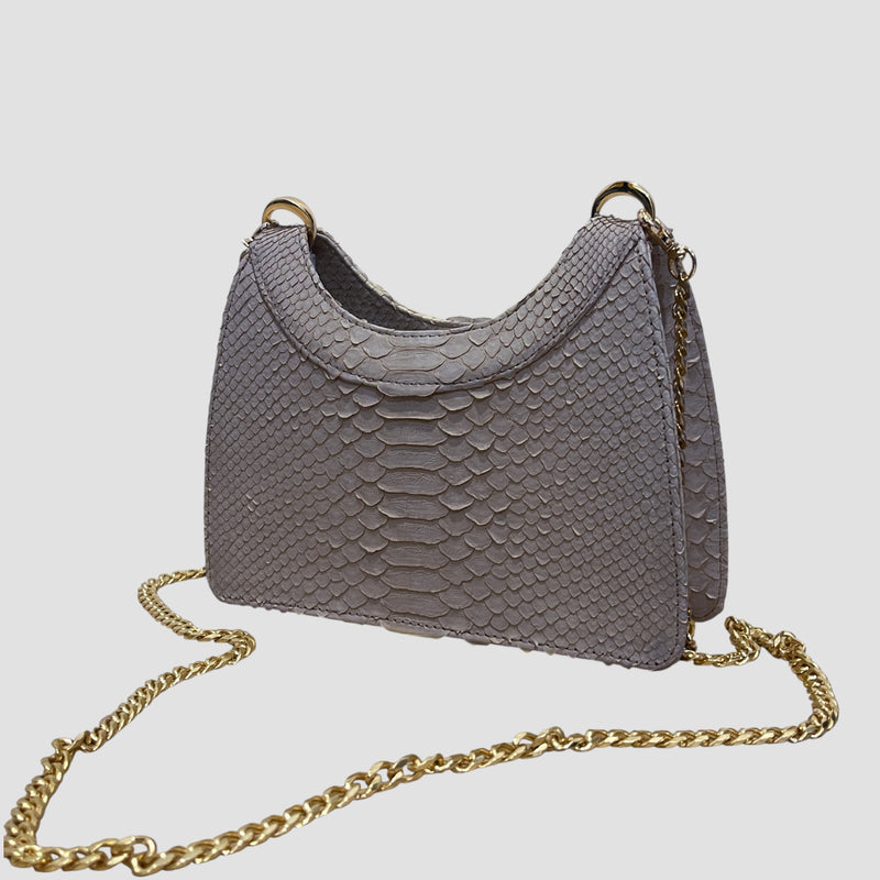 Python leather bag