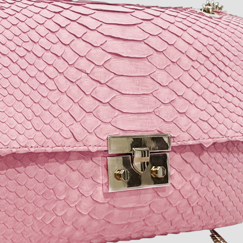 Python leather bag